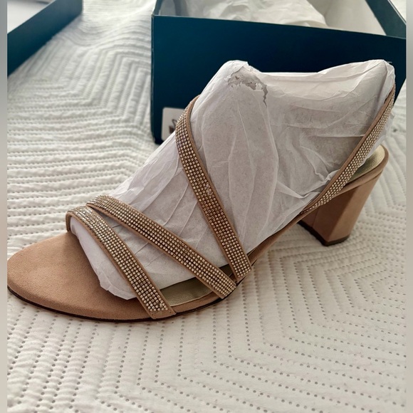 Naturalizer Vanessa 2 Sparkly Heeled Sandals 9.5 NEW - Picture 3 of 6